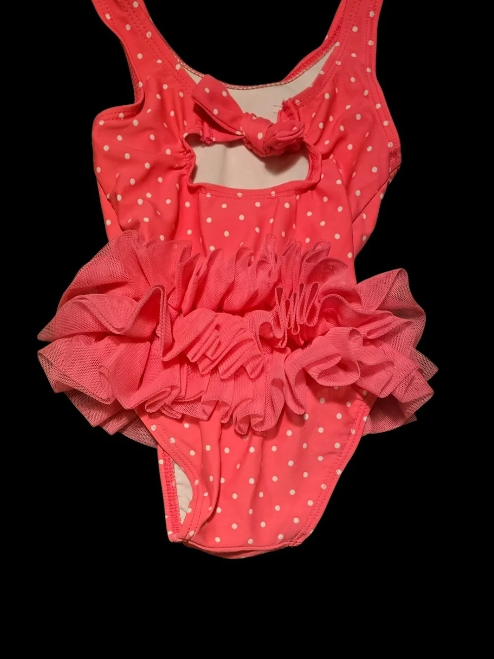 Circo Pink Polka Dot Ruffle One-Piece Swimsuit